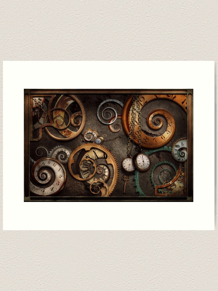 Original 10 × 8 newest inch Abstract Steampunk Painting