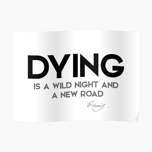 what is dying - emily dickinson Poster