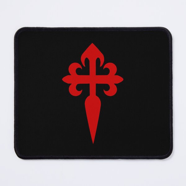 Item preview, Camino de Santiago Cross (Red Sword Cross on Black Background) designed and sold by Brasilia.