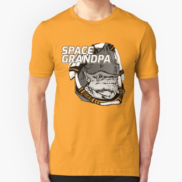 Space Grandpa - Nakmor Drack Slim Fit T-Shirt