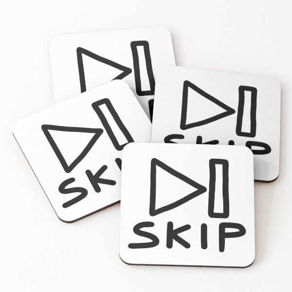 Item preview, Skip Button (Doodle) designed and sold by connor-maitland.