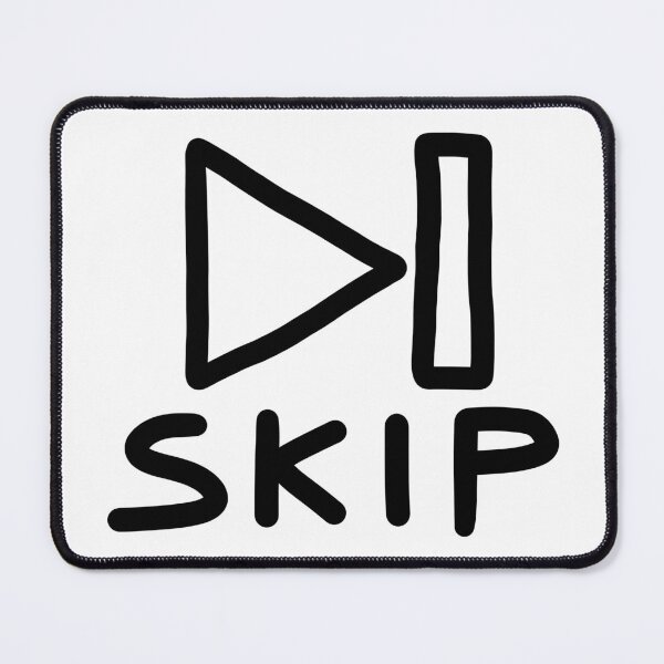 Item preview, Skip Button (Doodle) designed and sold by connor-maitland.