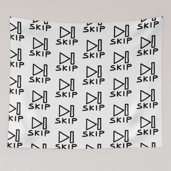 Item preview, Skip Button (Doodle) designed and sold by connor-maitland.