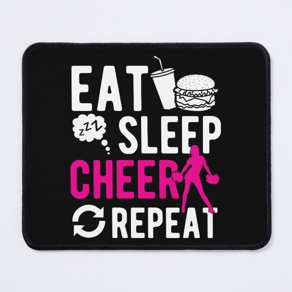 Item preview, Eat Sleep Cheer Repeat Cheerleading Gift Idea designed and sold by haselshirt.