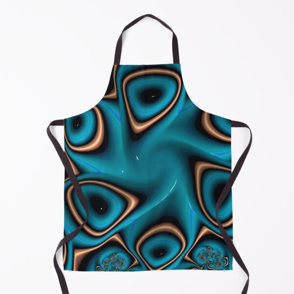 Item preview, Unique Fractal Flower in Teal and Copper designed and sold by Elisabeth Lucas.