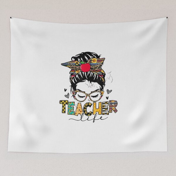 Item preview, Teacher Life Messy Bun Hair Women Teacher's Day designed and sold by ElliottKiti.