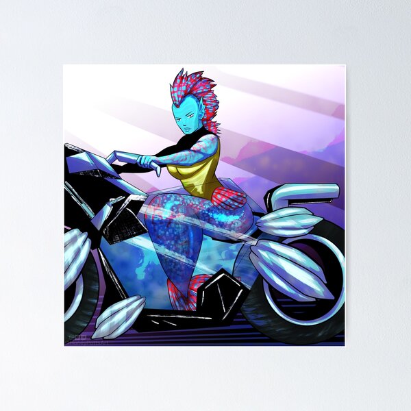 Item preview, MerMay Cyberpunk Motorcycle designed and sold by HoneyPottsArt.