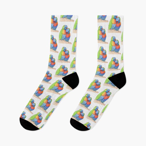 Item preview, Rainbow Lorrikeet Love Birds designed and sold by Art by Kathleen Stuart.