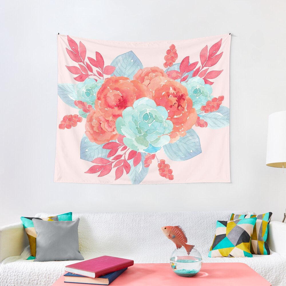 Disover Blush pink - succulent bouquet Tapestry