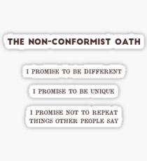 The Non-Conformist Oath Sticker