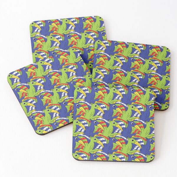 Artikelvorschau, Grünes und blaues Vogel-Tessellationsmuster entworfen und verkauft von mrhighsky.