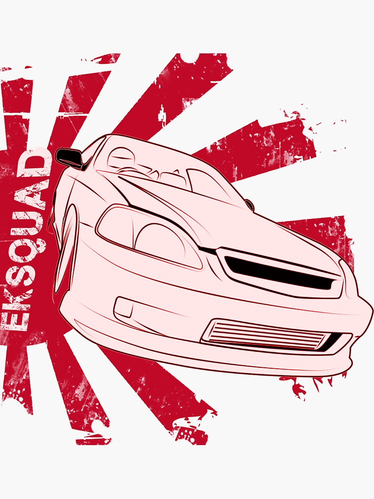 EK Squad Honda Civic EK JDM Sticker Decal 