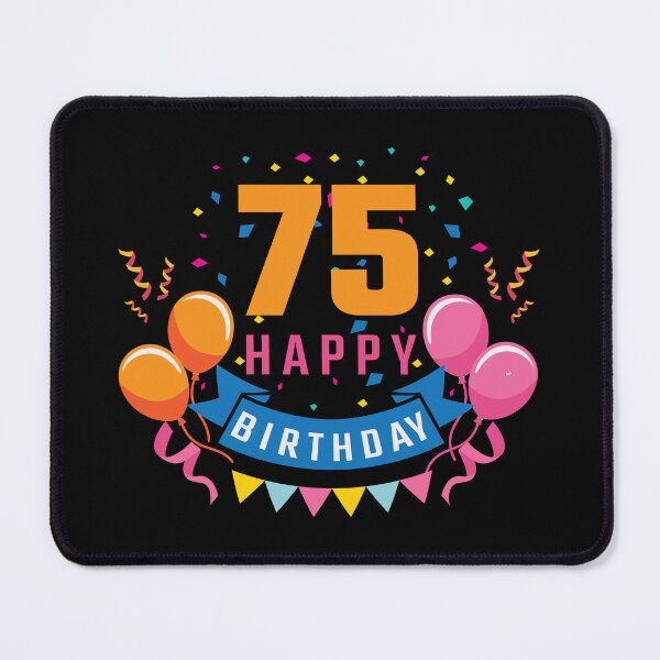 Item preview, 75th Birthday Balloon Banner Confetti Fun Gift Idea designed and sold by haselshirt.