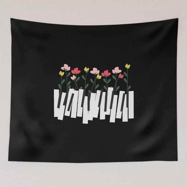 Item preview, Floral Piano Keys For Piano PLayers And Music Lovers As A Floral Gift designed and sold by Funwithmusic.