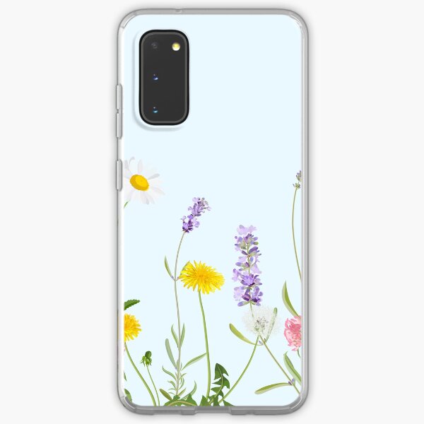 Pastel cyan - wildflower dreams Samsung Galaxy Soft Case