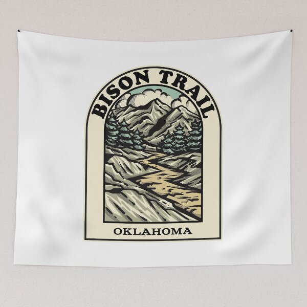 Aperçu de l'œuvre Bison Trail Oklahoma hiking backpacking trail créée et vendue par HalpinDesign.
