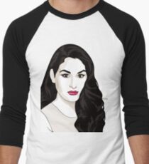 Nikki Bella vector portrait Men's Baseball ¾ T-Shirt