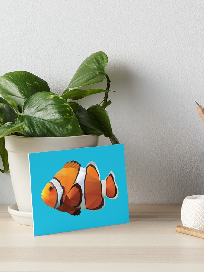 Clown Fish Polygon Art Art Board Print for Sale by polymolystudio