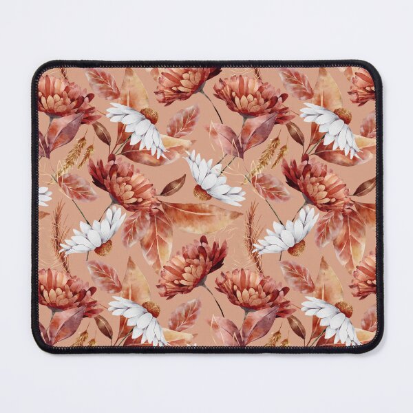 Item preview, Elegant and striking Dahlia Orange Watercolor, with Chrysanthemums and Daisies designed and sold by Orianah.