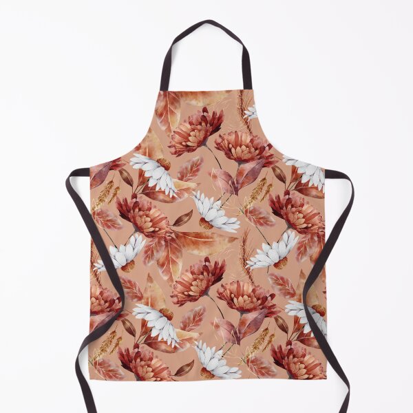 Item preview, Elegant and striking Dahlia Orange Watercolor, with Chrysanthemums and Daisies designed and sold by Orianah.