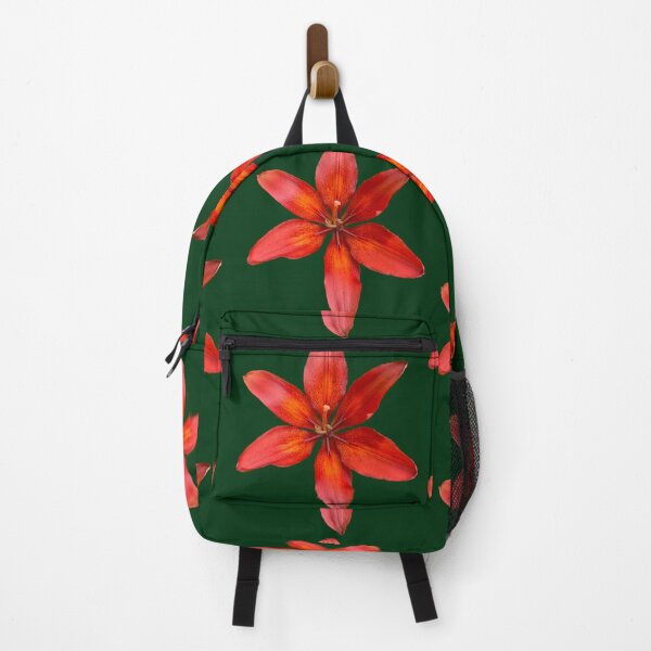 Item preview, Brilliant Orange Red Lily (green background) designed and sold by Amanda1775.