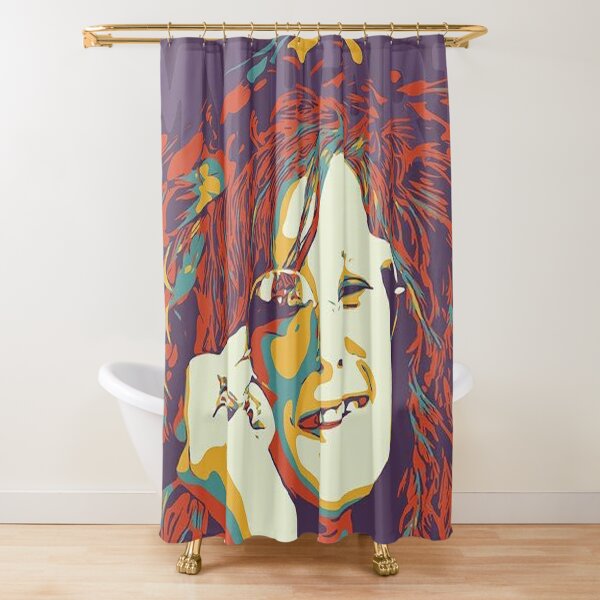 Janis Joplin Little Girl Blue Cover Custom Polyester Shower Curtains 60x72 Inch 