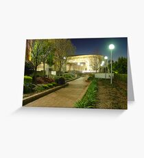 Overexposed Adelaide - The Convention Centre on a cold night Greeting Card