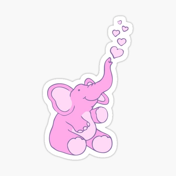 Item preview, Baby elephant heart bubbles girl pink designed and sold by Sarah Trett.