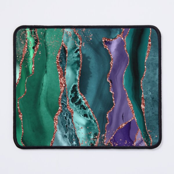 Item preview, Beautiful swirls pattern of teal, blue and purple colors, with faux rose gold swirls, liquid smooth using the dream smoothing digital effect designed and sold by Orianah.