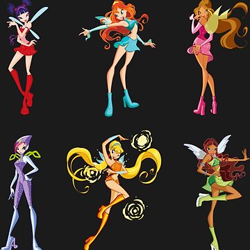  The Trix Trio - Winx Club Sticker Vinyl Waterproof Sticker  Decal Car Laptop Wall Window Bumper Sticker 5 : Sports & Outdoors