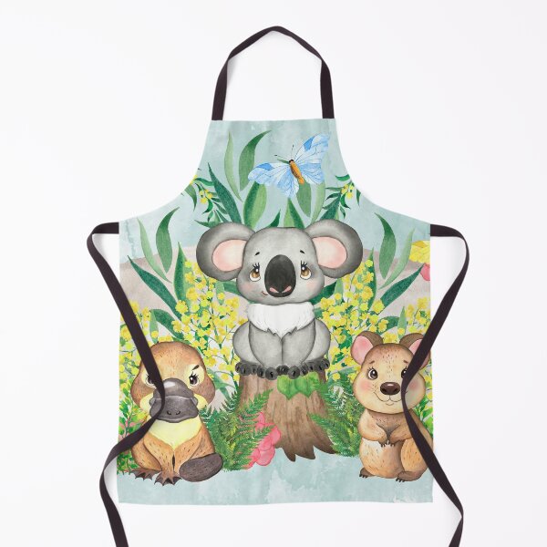 Item preview, Adorable Australian baby animals, a cute puggle, sweet koala and cheeky quokka, watercolor painting designed and sold by Orianah.