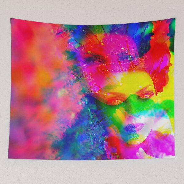 Item preview, Woman with Headdress Glitch Art designed and sold by glitchhub.