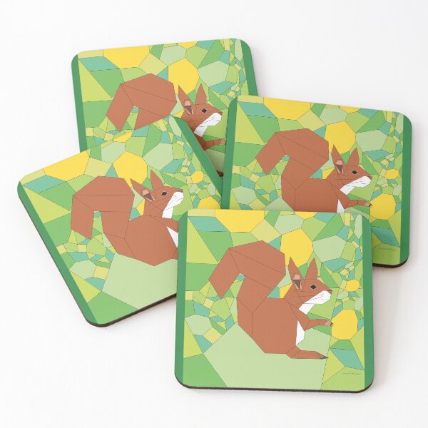 Item preview, Geometric Red Squirrel designed and sold by Caseymakesart.