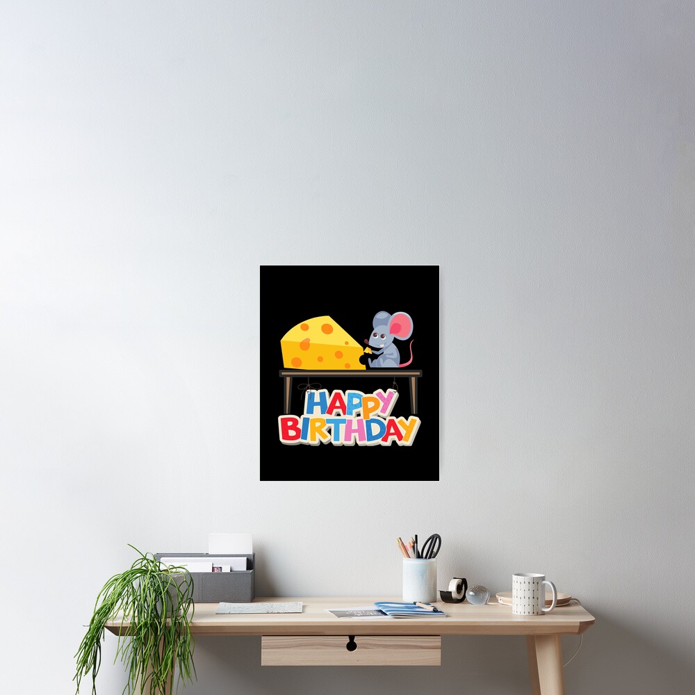 "Lustige alles Gute zum Geburtstag mit Käse" Poster von AITWINS