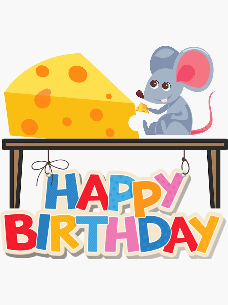 "Lustige alles Gute zum Geburtstag mit Käse" Sticker von AITWINS