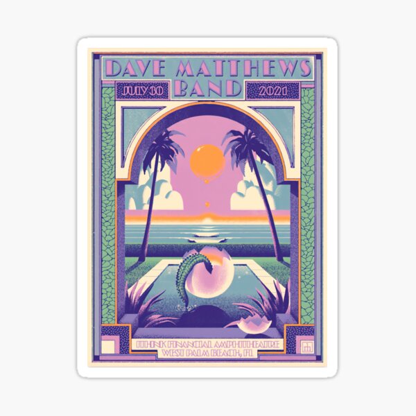 "DMB Show Poster West Palm Beach 1" Sticker for Sale by Mattieunique