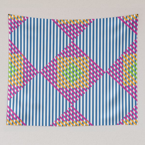Item preview, Vertical Blue And White Striped, puprple, yellow and green striped designed and sold by Demna-S.