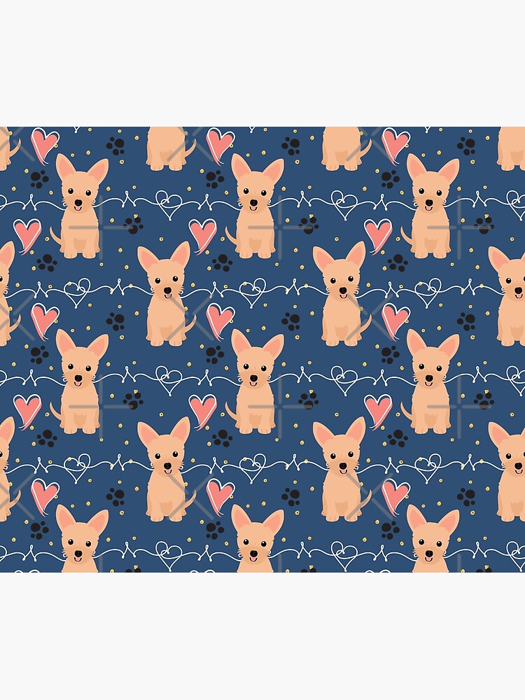Thumbnail 6 of 6, Pet Blanket, Love Cute Chorkie Chihuahua Yorkie mix designed and sold by Lulupainting.