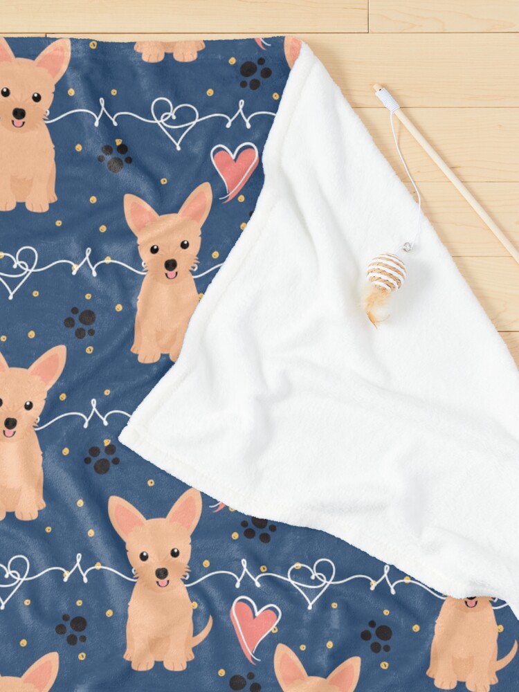 Alternate view of Love Cute Chorkie Chihuahua Yorkie mix Pet Blanket