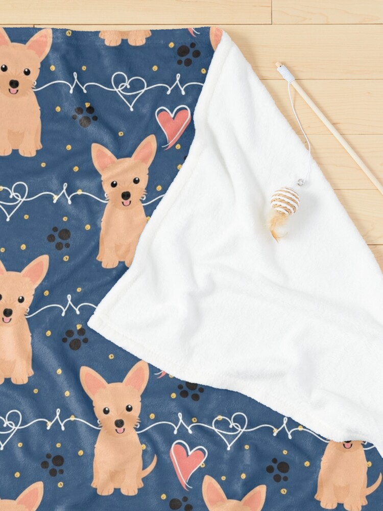 Pet Blanket, Love Cute Chorkie Chihuahua Yorkie mix designed and sold by Lulupainting
