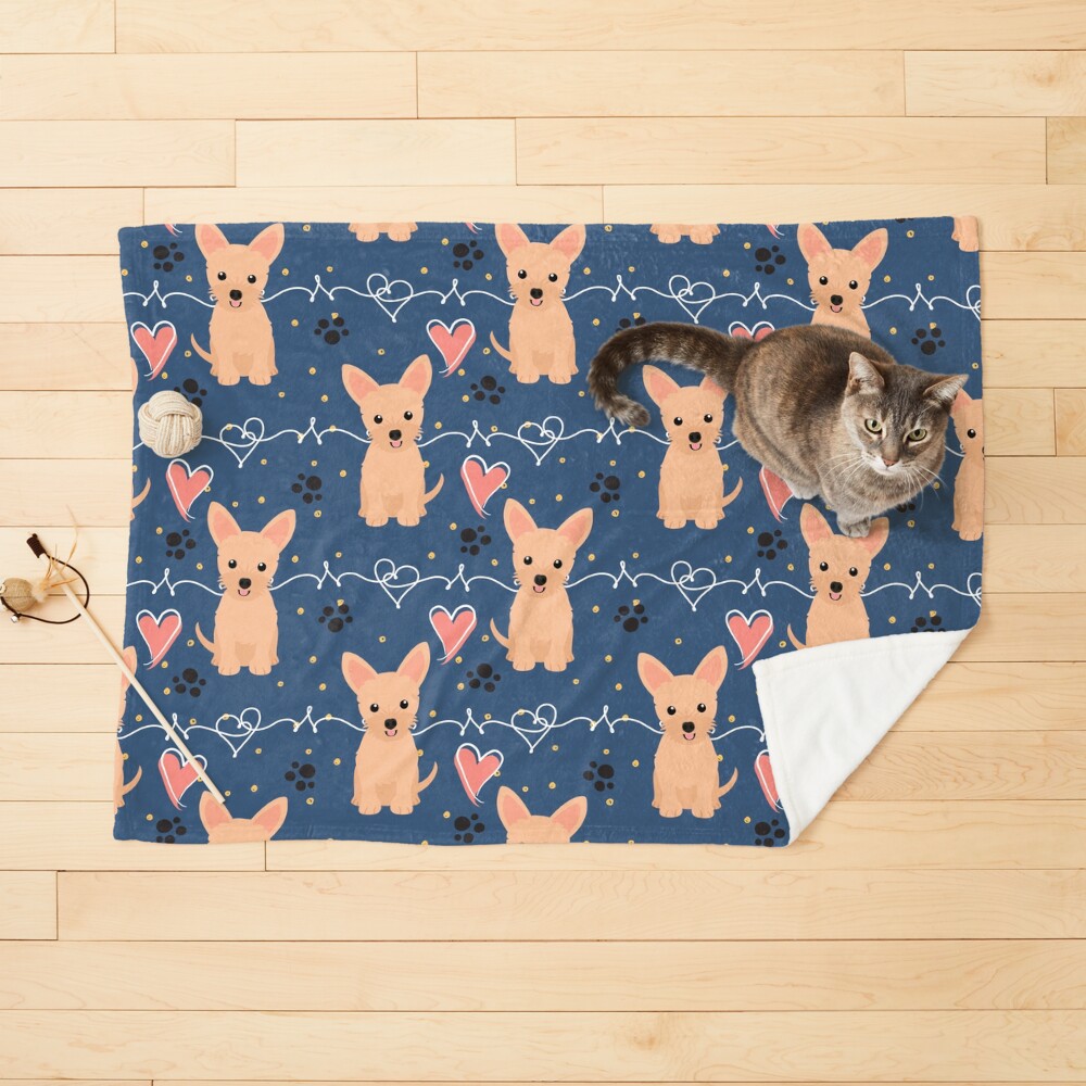Love Cute Chorkie Chihuahua Yorkie mix Pet Blanket