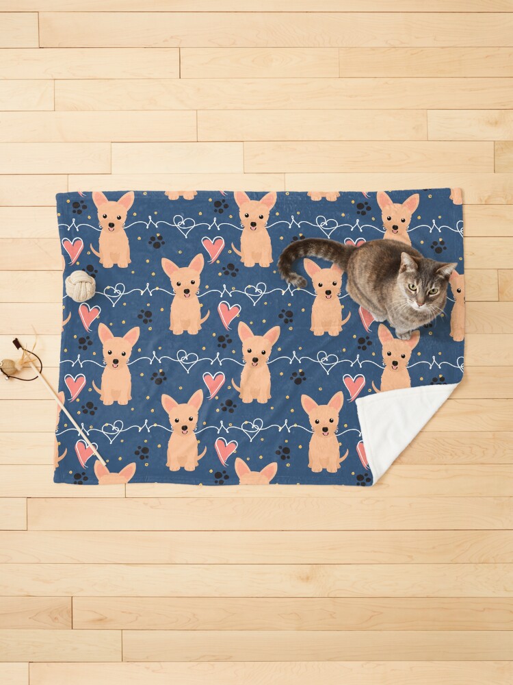 Thumbnail 1 of 6, Pet Blanket, Love Cute Chorkie Chihuahua Yorkie mix designed and sold by Lulupainting.