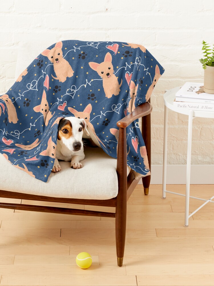 Alternate view of Love Cute Chorkie Chihuahua Yorkie mix Pet Blanket
