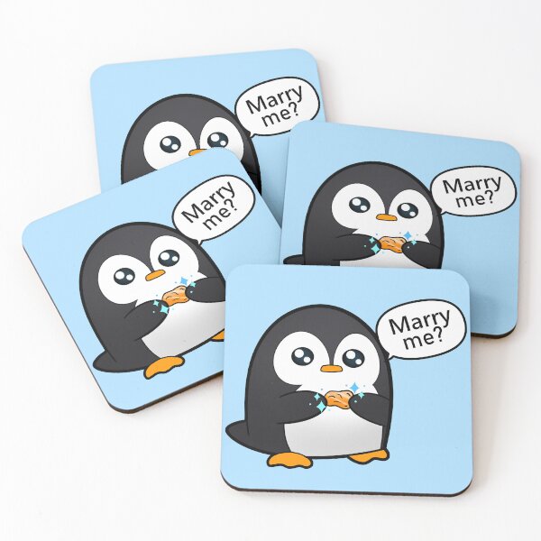 Item preview, Marry Me Penguin  designed and sold by VAFoxDesigns.