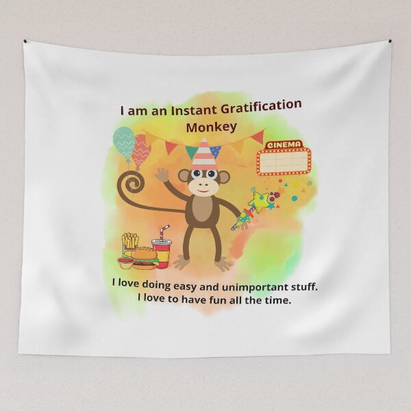 Item preview, The Anatomy of Procrastination - Instant Gratification Monkey designed and sold by Zukhra79.