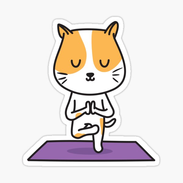 Yoga Cat Sticker