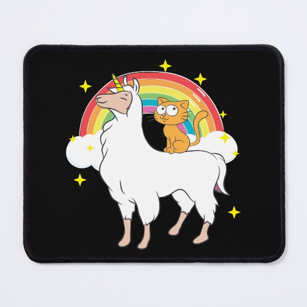 Item preview, Llama Lover Cat Riding White Llamacorn Birthday Gift Idea designed and sold by haselshirt.