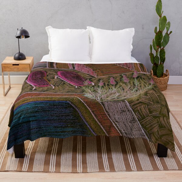 Item preview, colored pencil drawing swimming pool in the desert designed and sold by quinnstyle.