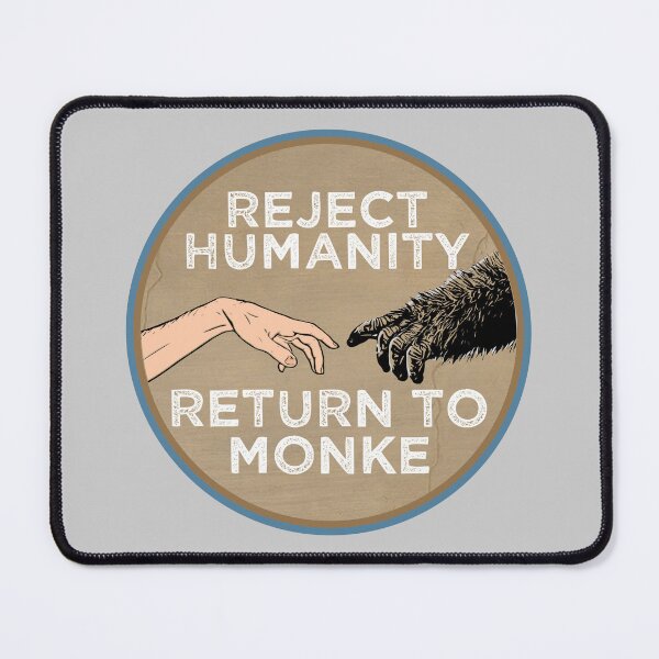 Item preview, Reject Humanity Return to Monke Evolution Funny Chimp Meme designed and sold by alltheprints.