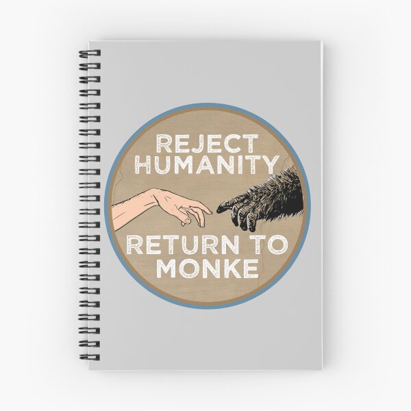 Item preview, Reject Humanity Return to Monke Evolution Funny Chimp Meme designed and sold by alltheprints.